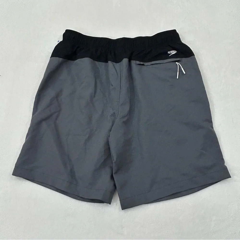 Speedo Athletic Volley Beach Pool Gray Swim Trunks Board Shorts Men’s Size XL